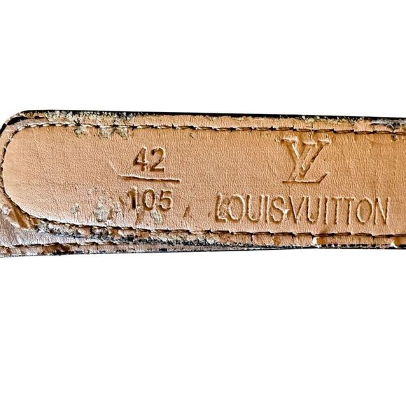 Louis Vuitton Monogram  LV Iconic Gold IV Initials Buckle  Leather Belt One Size - Picture 13 of 14